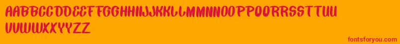 BackToNature Font – Red Fonts on Orange Background