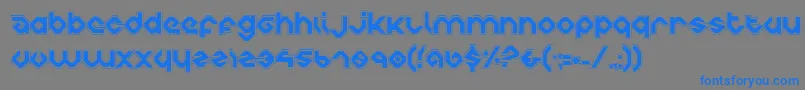 フォントCharliesAnglesCollegiate – 灰色の背景に青い文字