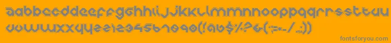 フォントCharliesAnglesCollegiate – オレンジの背景に灰色の文字