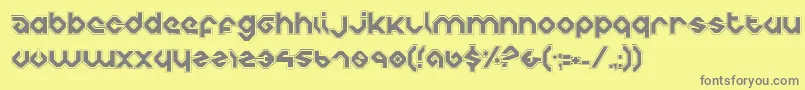 CharliesAnglesCollegiate Font – Gray Fonts on Yellow Background