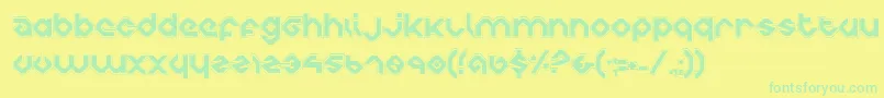 CharliesAnglesCollegiate Font – Green Fonts on Yellow Background