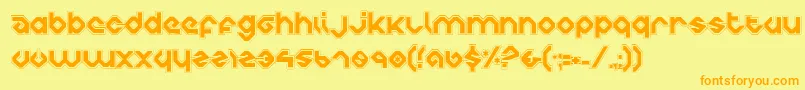 CharliesAnglesCollegiate Font – Orange Fonts on Yellow Background