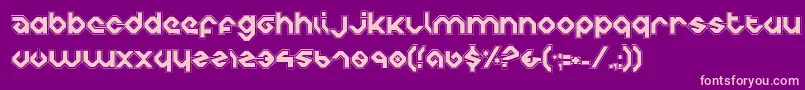 CharliesAnglesCollegiate Font – Pink Fonts on Purple Background