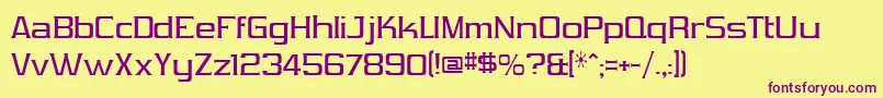 VibrocenVibrocen2 Font – Purple Fonts on Yellow Background