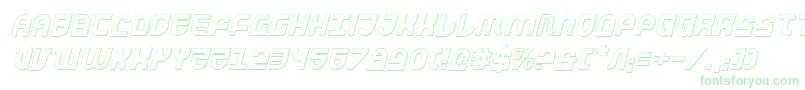 TrekTrooper3DItalic-Schriftart – Grüne Schriften