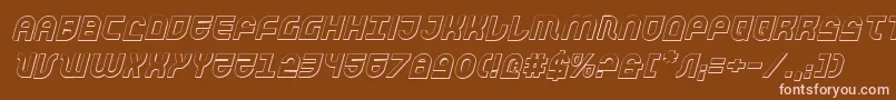 TrekTrooper3DItalic Font – Pink Fonts on Brown Background