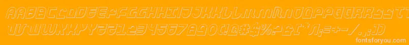 TrekTrooper3DItalic Font – Pink Fonts on Orange Background