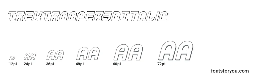 TrekTrooper3DItalic Font Sizes