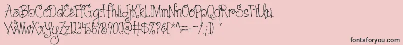 AustieBostCartwheels Font – Black Fonts on Pink Background
