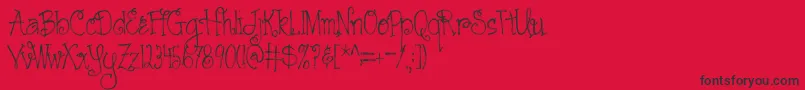 AustieBostCartwheels Font – Black Fonts on Red Background