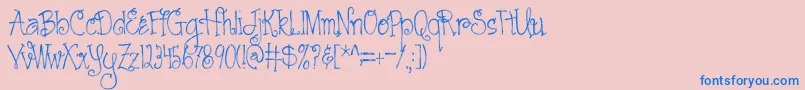 AustieBostCartwheels Font – Blue Fonts on Pink Background