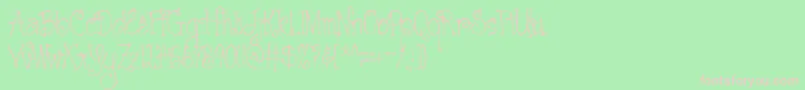 AustieBostCartwheels Font – Pink Fonts on Green Background