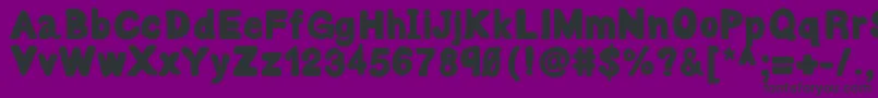 Bulky Font – Black Fonts on Purple Background