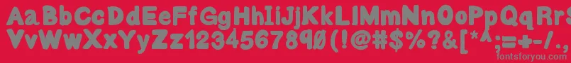 フォントBulky – 赤い背景に灰色の文字