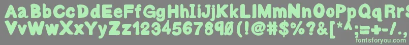 Bulky Font – Green Fonts on Gray Background