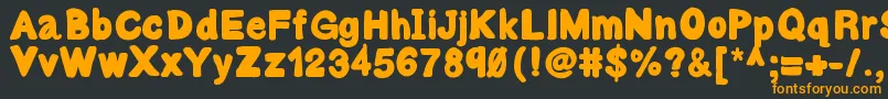 Bulky Font – Orange Fonts on Black Background