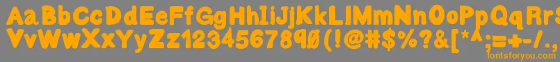 Bulky Font – Orange Fonts on Gray Background