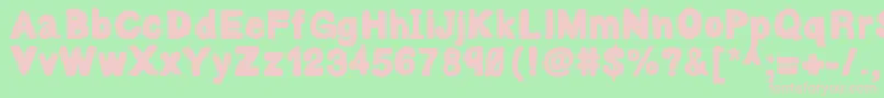 Bulky Font – Pink Fonts on Green Background