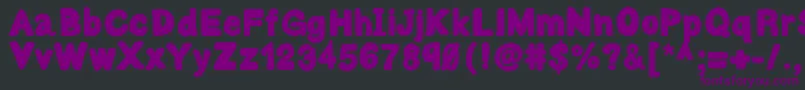 Bulky Font – Purple Fonts on Black Background