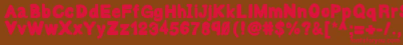 Bulky Font – Red Fonts on Brown Background