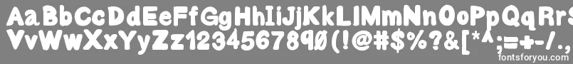 Bulky-Schriftart – Weiße Schriften auf grauem Hintergrund