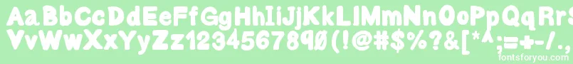 Bulky Font – White Fonts on Green Background