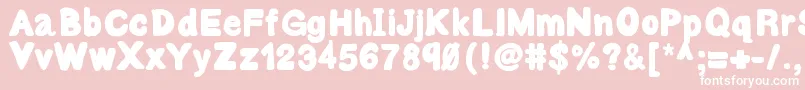 Bulky Font – White Fonts on Pink Background