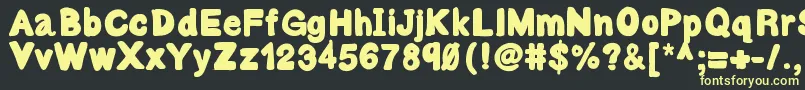 Bulky Font – Yellow Fonts on Black Background