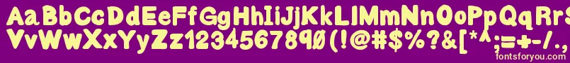 Bulky Font – Yellow Fonts on Purple Background