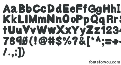  Bulky font