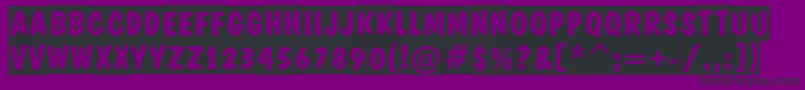 ADominotitulslBold Font – Black Fonts on Purple Background