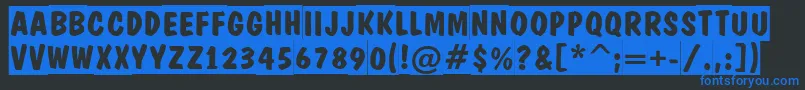 ADominotitulslBold Font – Blue Fonts on Black Background