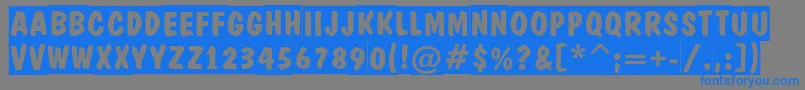 ADominotitulslBold Font – Blue Fonts on Gray Background