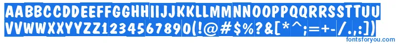 ADominotitulslBold Font – Blue Fonts on White Background