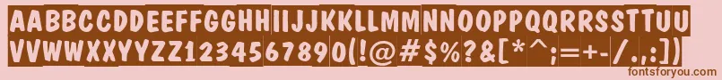 ADominotitulslBold Font – Brown Fonts on Pink Background