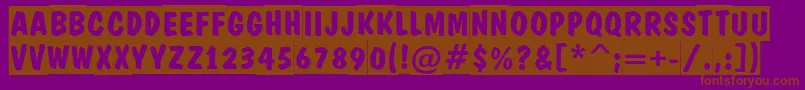 ADominotitulslBold Font – Brown Fonts on Purple Background