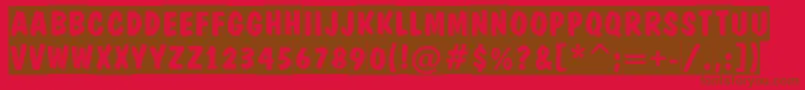 ADominotitulslBold Font – Brown Fonts on Red Background