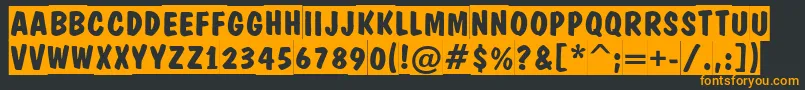 ADominotitulslBold Font – Orange Fonts on Black Background