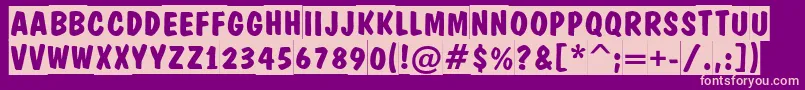 ADominotitulslBold Font – Pink Fonts on Purple Background