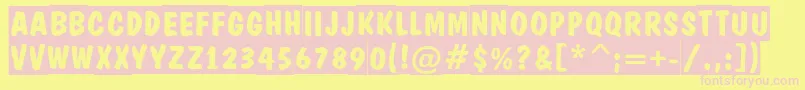 ADominotitulslBold Font – Pink Fonts on Yellow Background