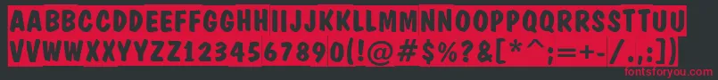 ADominotitulslBold Font – Red Fonts on Black Background