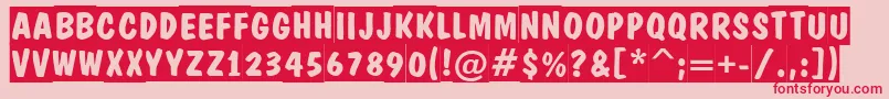 ADominotitulslBold Font – Red Fonts on Pink Background