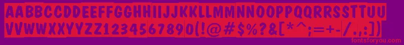 ADominotitulslBold Font – Red Fonts on Purple Background