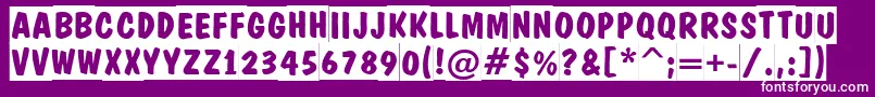 ADominotitulslBold Font – White Fonts on Purple Background