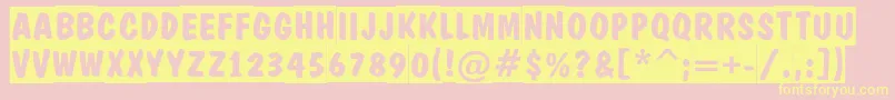 ADominotitulslBold Font – Yellow Fonts on Pink Background