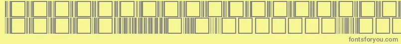 BabitaRegular-Schriftart – Graue Schriften auf gelbem Hintergrund