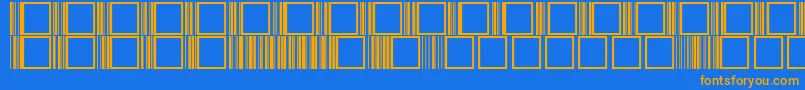 BabitaRegular Font – Orange Fonts on Blue Background