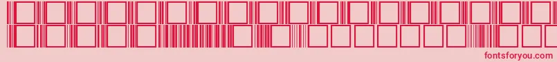 Fonte BabitaRegular – fontes vermelhas em um fundo rosa