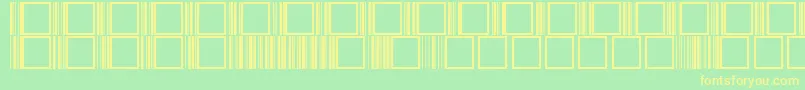 BabitaRegular-Schriftart – Gelbe Schriften auf grünem Hintergrund