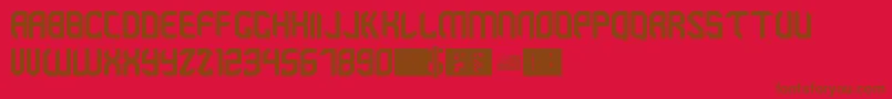 Brigade Font – Brown Fonts on Red Background